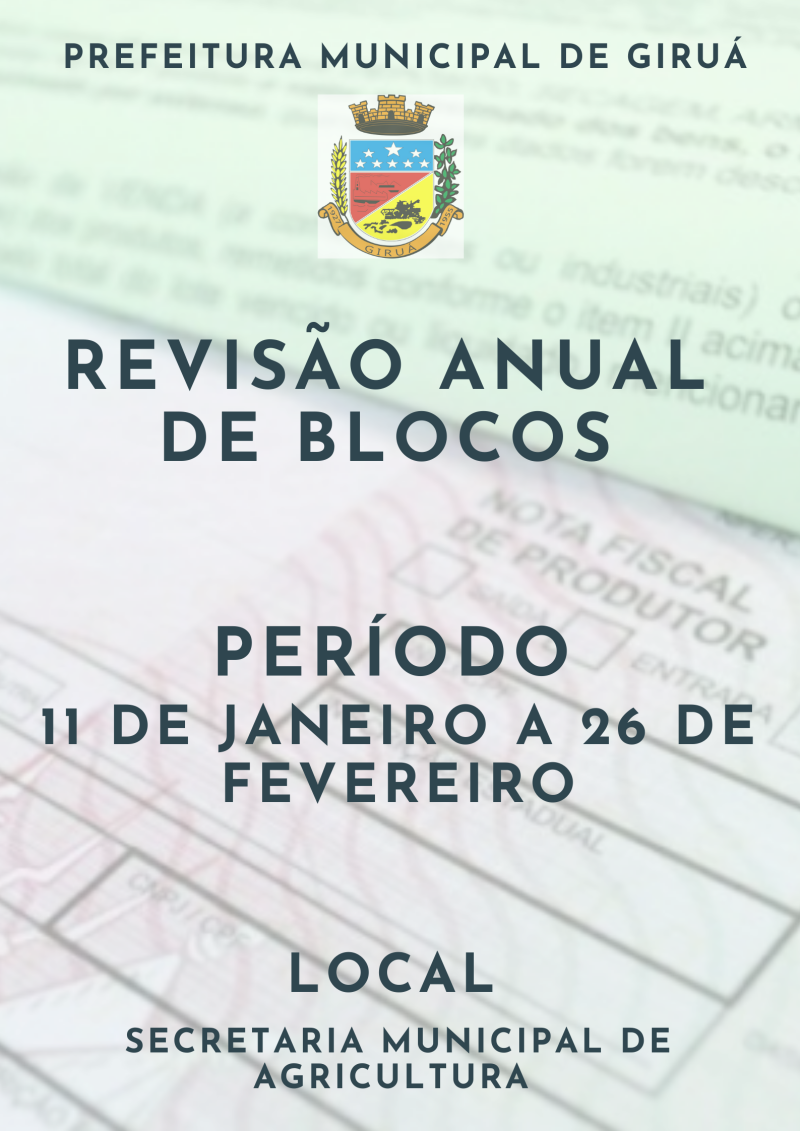REVISÃO DE BLOCOS